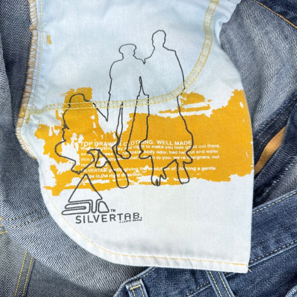 Vintage Levis Silvertab Baggy Jeans Mens Size 42 x 32 Denim Y2K 2002 Casual - Picture 6 of 11
